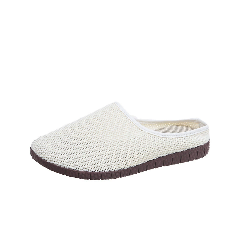 Net bread head semi-torched new breathable and versatile retro soft sole women's sandals flat-soled lazy people pedal KS15