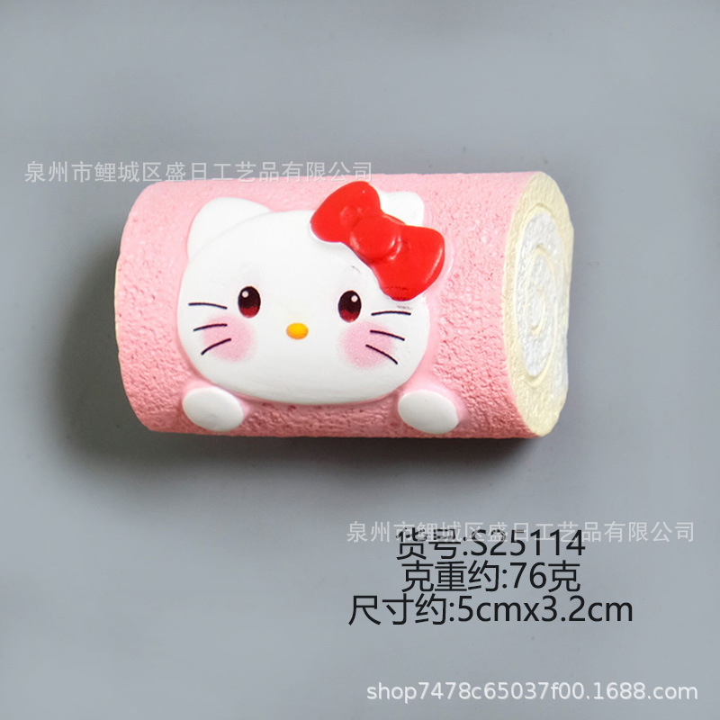 新款创意仿真食玩树脂冰箱贴3D卡通小猫系列磁性贴厂家批发|undefined