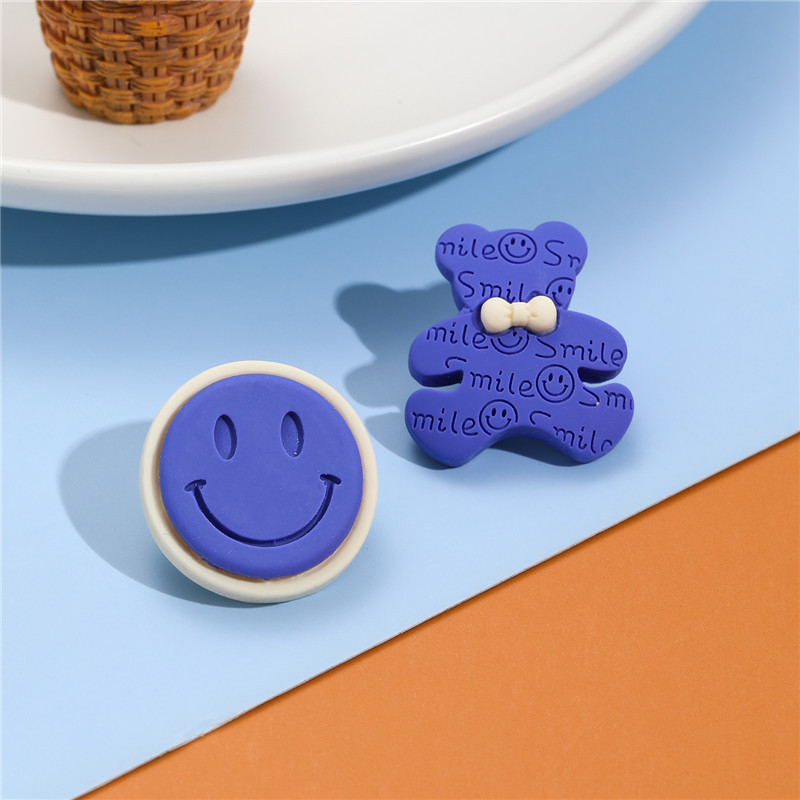 Cartoon Style Bear Resin Bowknot Kidu0027S Ear Studs 1 Pair