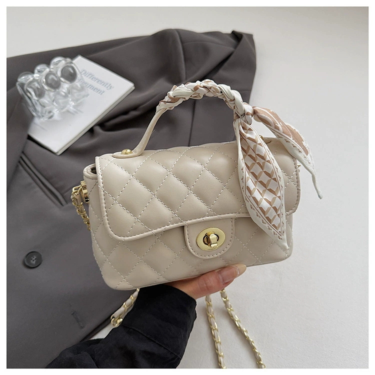Маленькая сумка, плечовая сумка, сумка через плечо, стиль Chanel, высокая класса, сумка с цепочкой