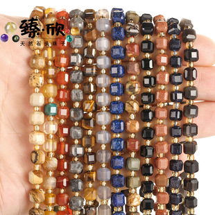 6/8/10mm��Ȼʯ��ɫ���ǻ�ɫ��ʯ���Ʒ����b�ɢ��DIY���Ʒ