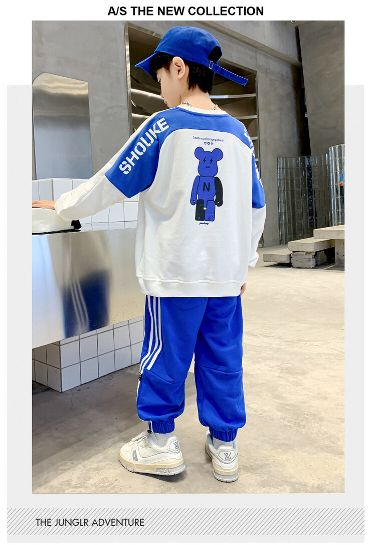 Осенний костюм для мальчиков осеннего сезона 2022 - го года, корейская версия детской одежды для мальчиков средних и средних осенних мальчиков, продается оптом по два комплекта pic 6