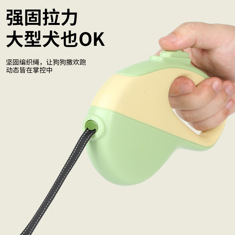 Fábrica de suministro directo de nuevo tractor de mascotas automáticamente telescópico cuerda de tracción de perros al aire libre cuerda de tracción de mascotas