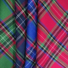 现货供应40支全棉格子面料 纯棉色织格子布衬衫面料 色织格子布