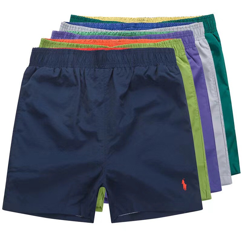 Summer Paul Men's Shorts Three-Point Polo Beach Pants Pure Color Sports Pants Casual Vacation Loose Sports Quick-Drying