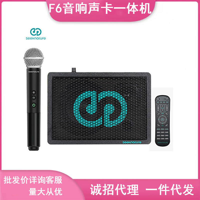 Senran F6 Audio and Sound Card All-in-One Machine Singing Recording Live Equipment K-Song Outdoor Square Dance Bluetooth Speaker
