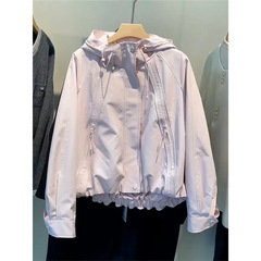 YT413201春の女性服2025年の新型超火小香風独特の超美しいピンクの帽子の突撃服