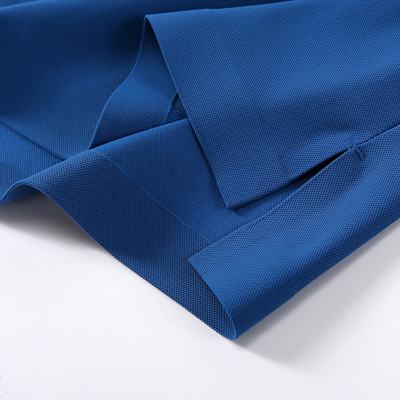 Adhesivo sin costuras de alta gama de secado rápido de seda de hielo fresco sedoso antiarrugas solapa de negocios ligera manga corta polo camiseta personalización