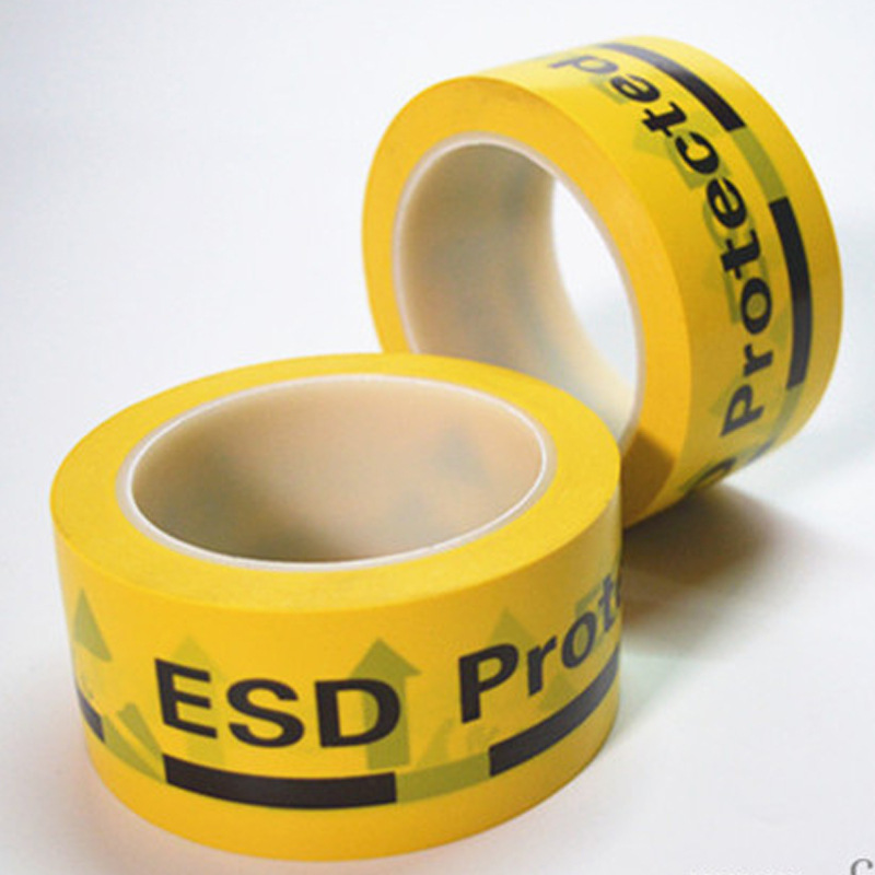 防静电警示胶带PVC标识胶带ESD区域地板胶静电防护区胶带宽50mm