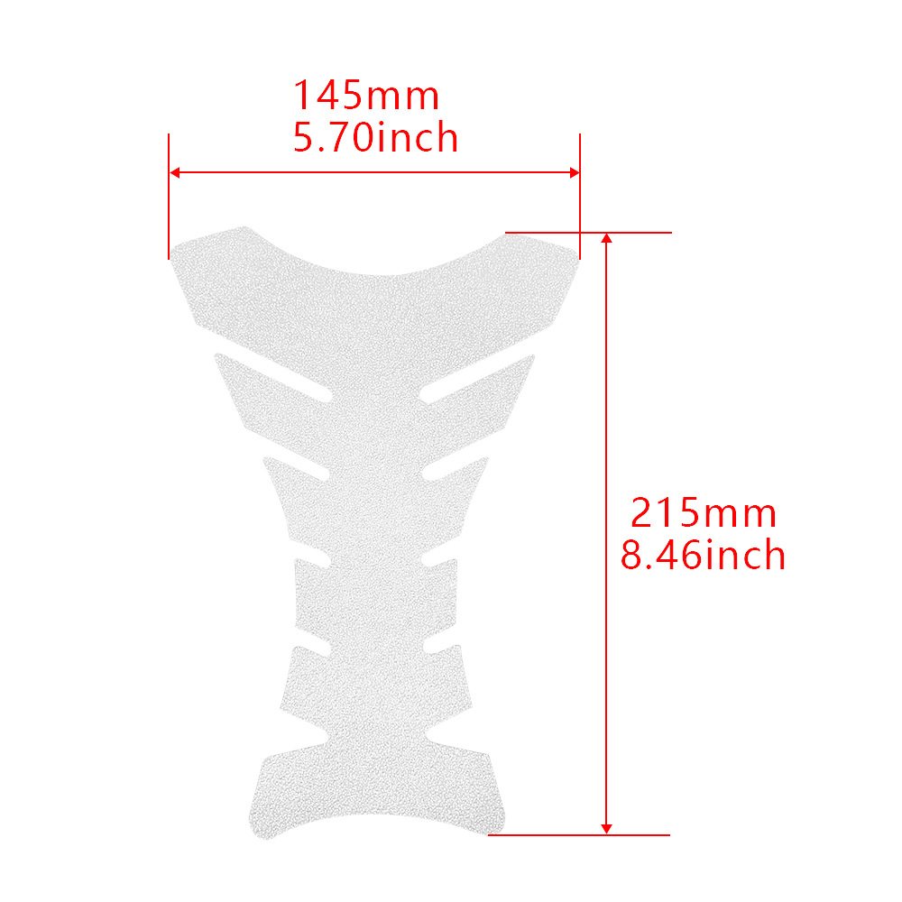 Aplicable a Suzuki Yamaha Hauge Kawasaki motocicleta modificada adhesivo protector del tanque de combustible adhesivo de hueso de pez adhesivo transparente esmerilado