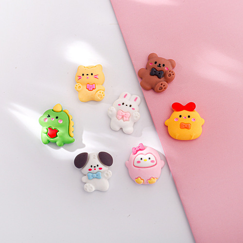 Cute cartoon bunny resin accessories cream glue phone case water cup diy material package resin patch wholesale