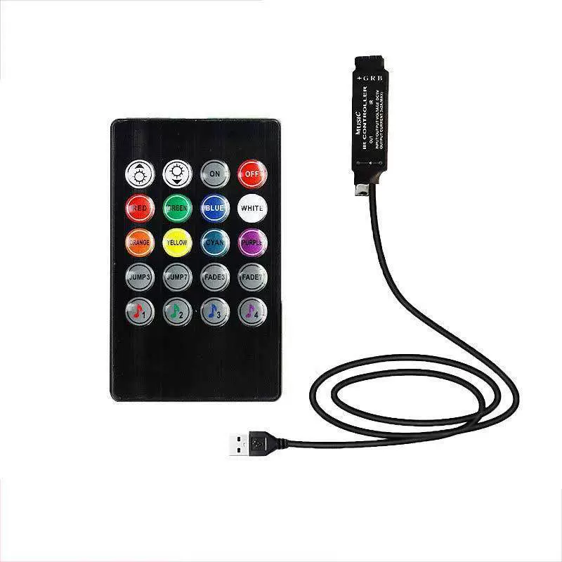 Small music controller, colorful light strip, 20 keys, 5v