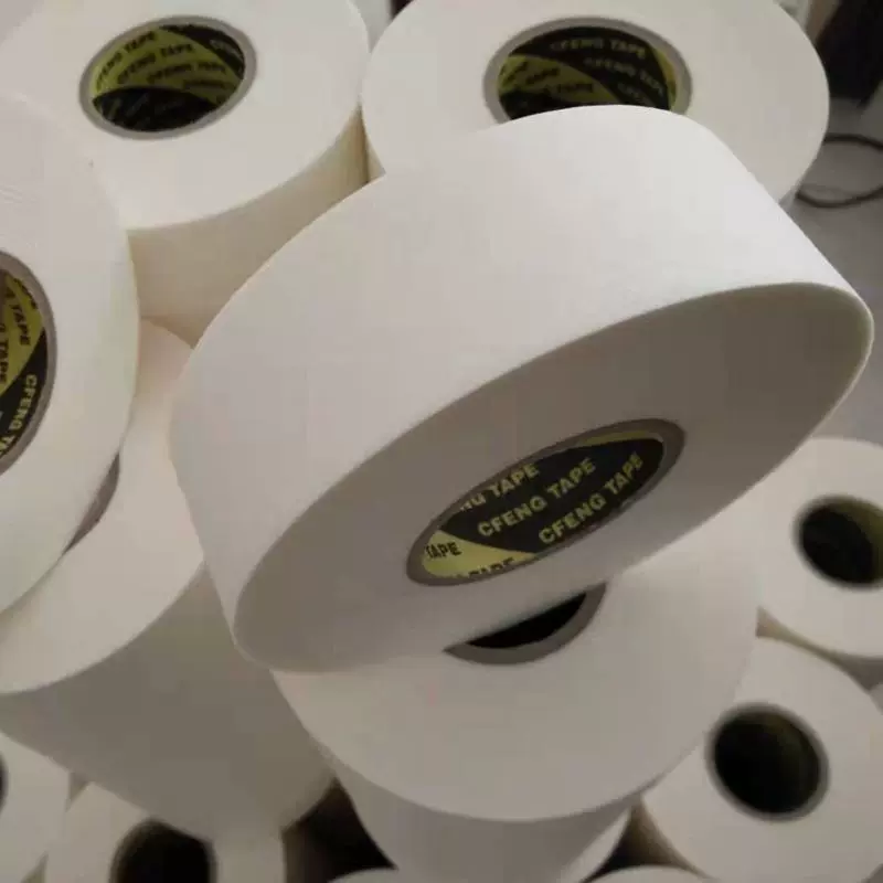 白色中高粘美纹纸胶带喷漆装修美缝遮蔽小芯分色纸和纸胶布直供