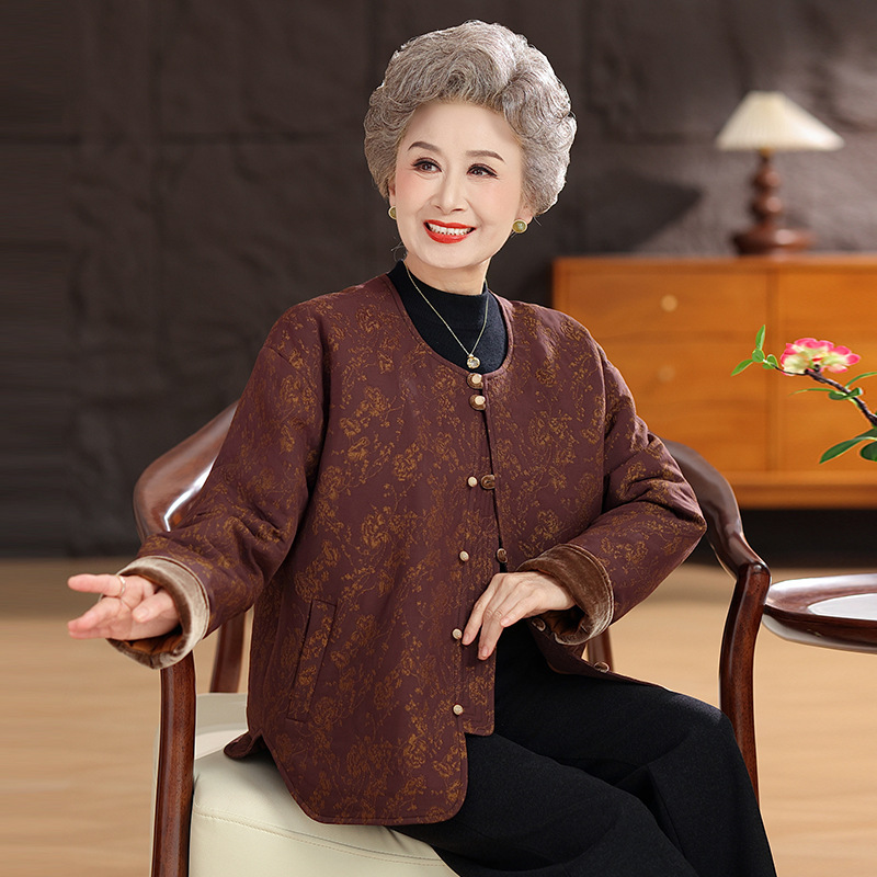妈妈秋装外套2025新款中老年人女士妈妈衣服老太太奶奶秋冬薄开衫|undefined