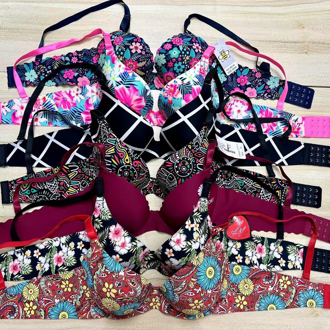 Misceláneos fuera de una sola pieza de nueva ropa interior lisa sin marcas sexy con un bra de acero de anillo contra el pecho bra anti-prolapso