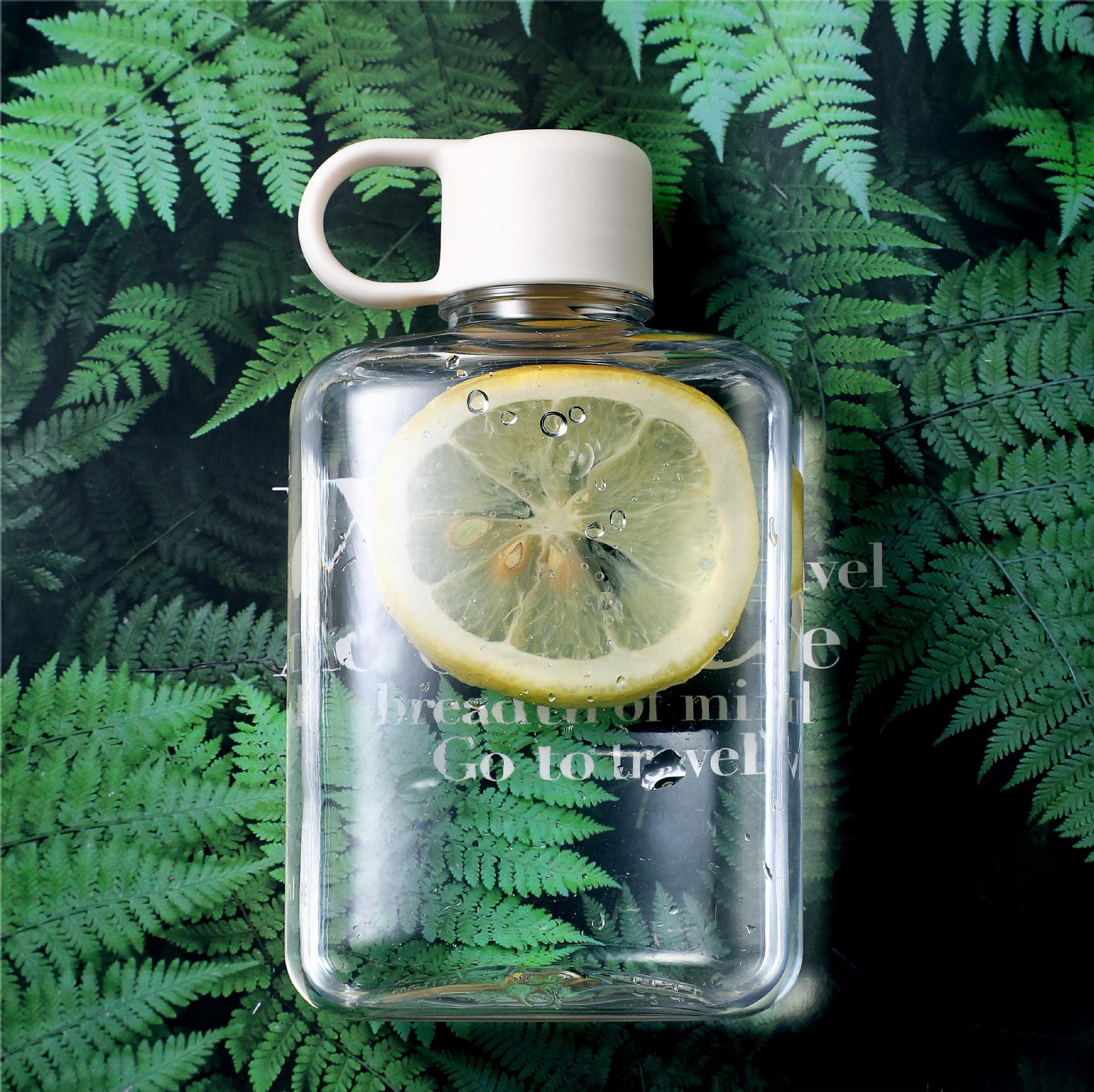 Cross-Border High-Value Creative Tritan Flat Water Bottle Portable Pocket Cup Durable Gift Lightweight