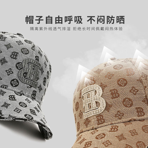 2024 spring and summer hats for women, fashionable Korean baseball caps, peaked caps, hard-top hats, summer sun protection hats for men, wholesale