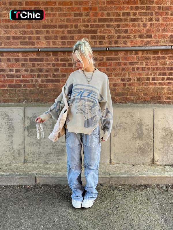 H4483 Dropshipping Aliexpress Amazon Cross-Border New Men's Knitwear 80S Fashion Women's Clothing