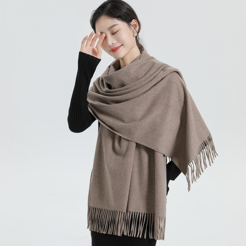 Wool Cashmere Scarf For Women And Men Winter Warm Shawl_voghion.com