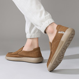 Кожаная дышащая повседневная обувь для отдыха, лоферы, из натуральной кожи, воловья кожа