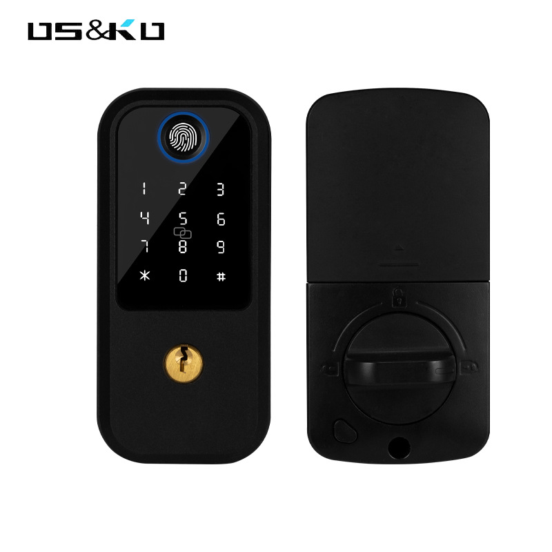 Nueva cerradura interior electrónica inteligente cerradura de la puerta antirrobo del hogar puerta de entrada rápida identificación de huellas dactilares cerradura de la contraseña