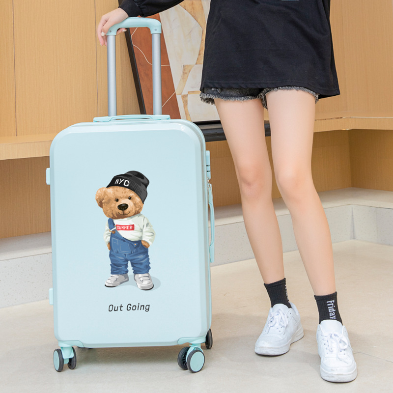 민트 그린 모자 곰