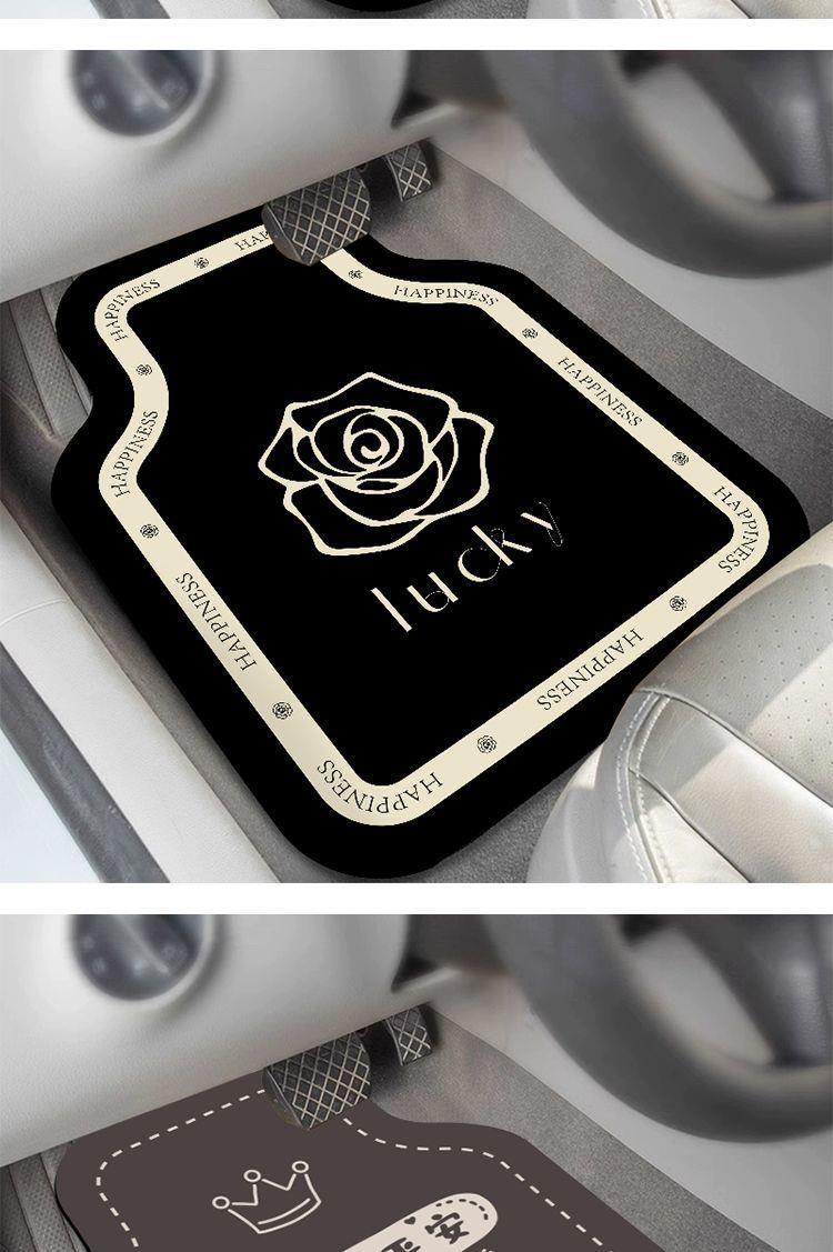 Universal car floor mats are detachable, new model, non-slip, diatom mud, dirt-resistant, easy to clean for girls, single-piece car carpet