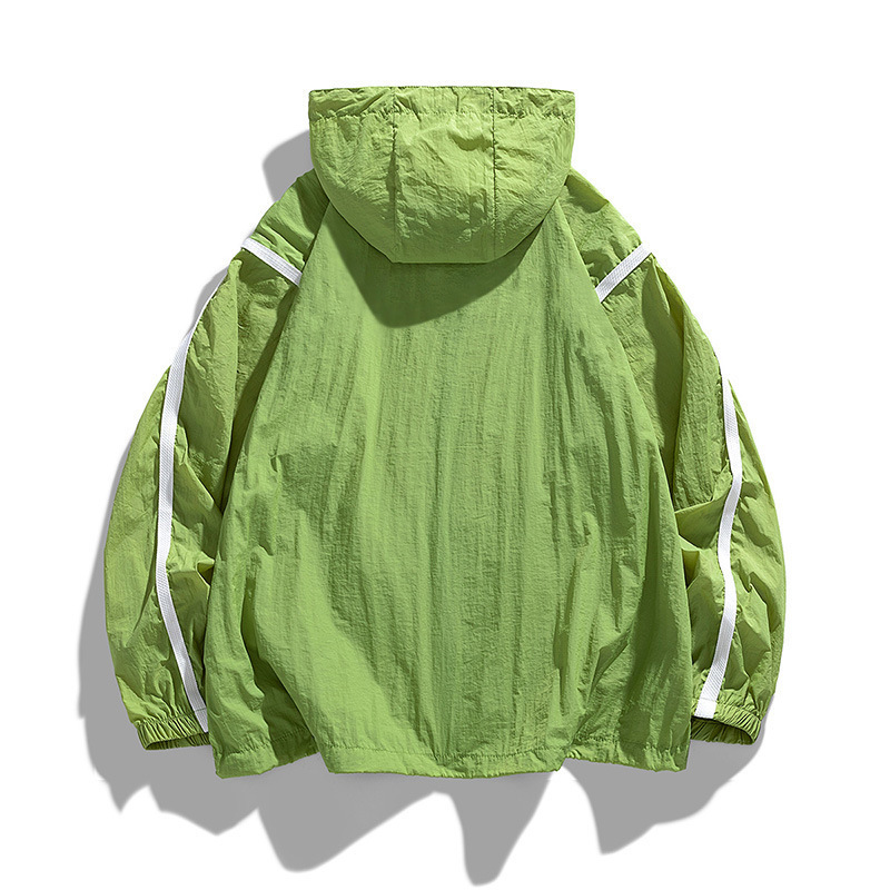 Ropa de protección solar para hombre verano ultra delgada piel de seda de hielo transpirable suelta de cuello vertical chaqueta de secado rápido abrigo de manga larga fresco