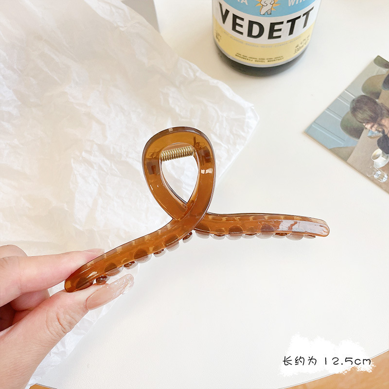 アクリルゼリーカラーの後頭部ヘアクリップ、工場直販、高級感のある軽やかな幾何学風、即納|undefined