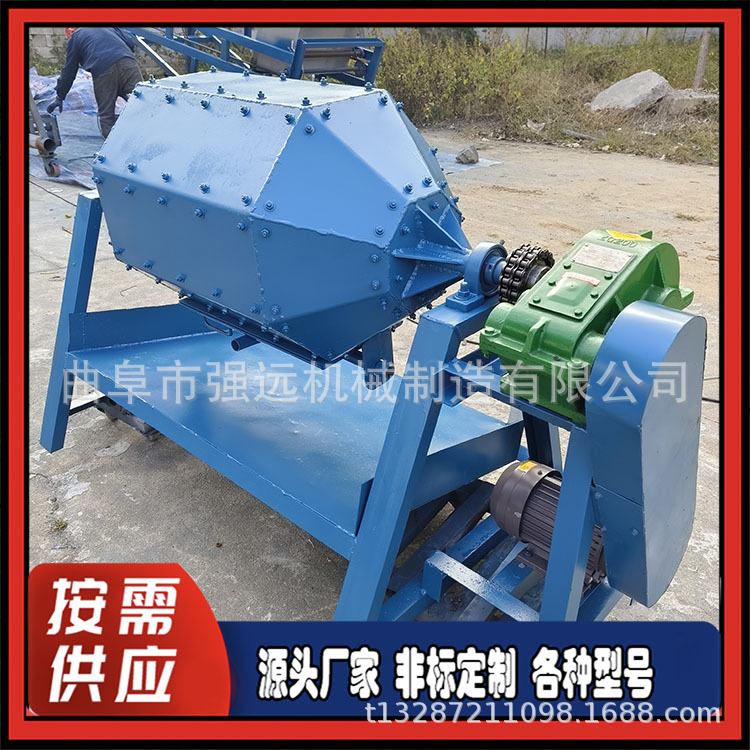 现货300升六角滚筒研磨机小型洗钉机不锈钢翻新除锈抛光机