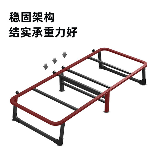 Office folding bed, cushioned lunch break sheet, household simple bed with wheels, reinforced hard bed, nap artifact