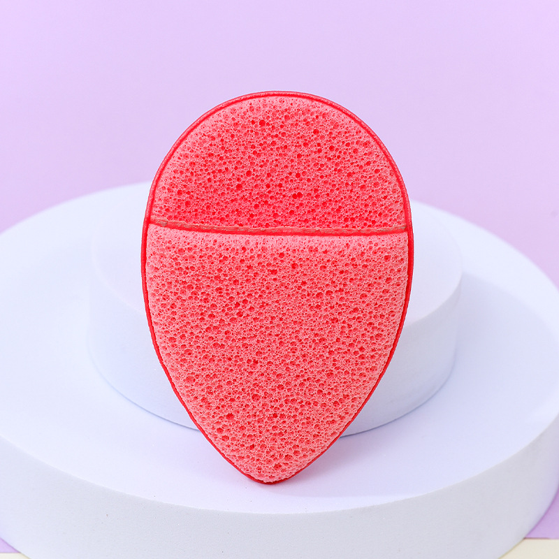 Fábrica de gota de agua personalizada guante super grande lavado facial limpieza facial esponja polvo limpieza facial