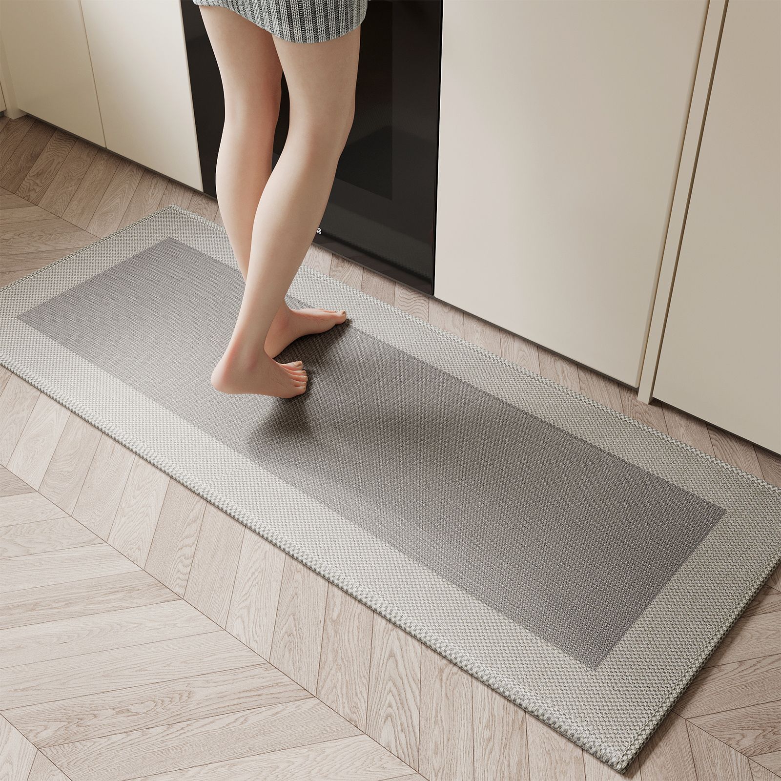 Alfombra de piso de cocina a prueba de aceite impermeable borrable lavable alfombra larga hogar cocina resistente a las manchas absorbente de aceite antideslizante alfombra