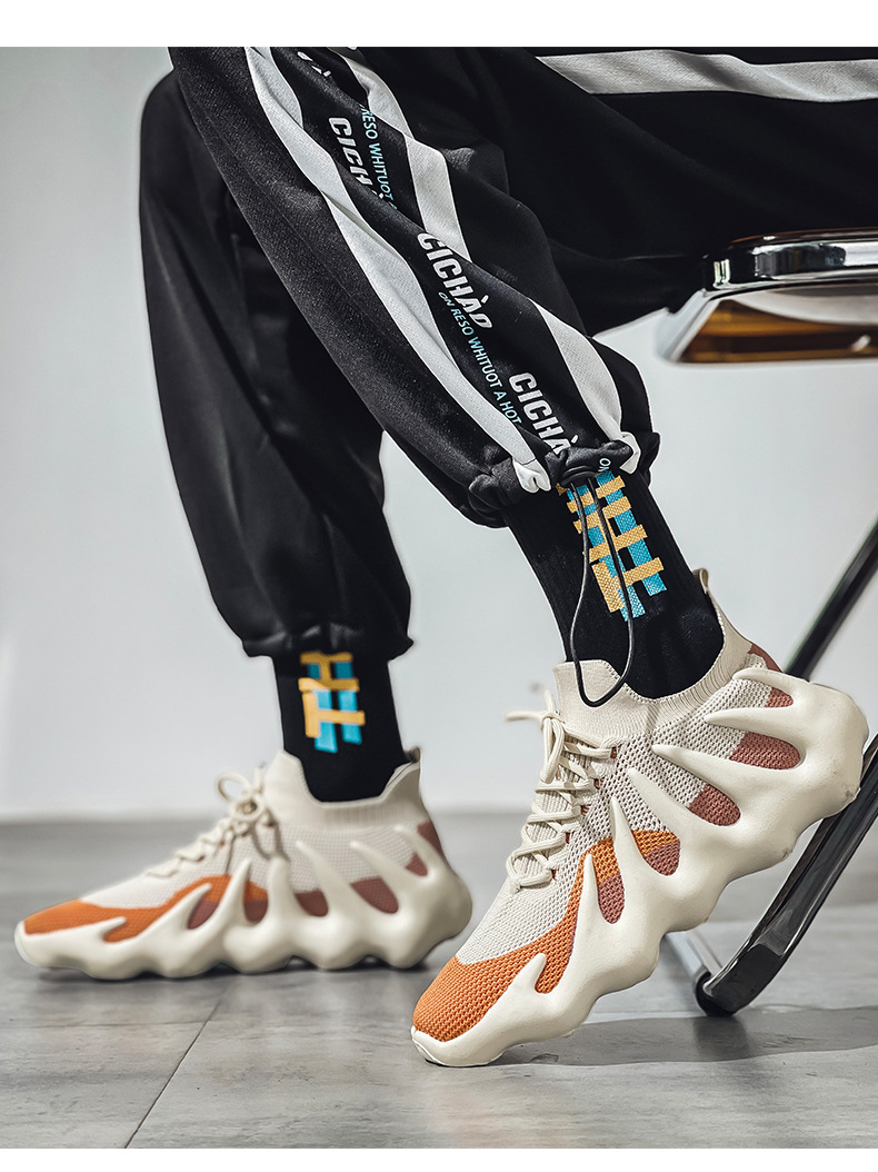 2023 Sommer neue Herren Sportschuhe Studenten Vance Kokosnuss Schuhe atmungsaktiv fliegendes Mesh Casual Running trendige Schuhe_voghion.com