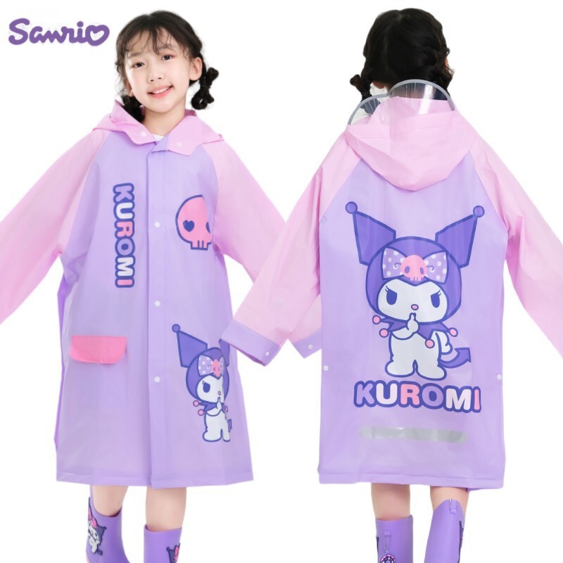 サンリオ 子供用レインコート 女の子 EVA 防水 クール ミュウ ベビー 小学生 ポンチョ 【小売価格制限 39】|undefined