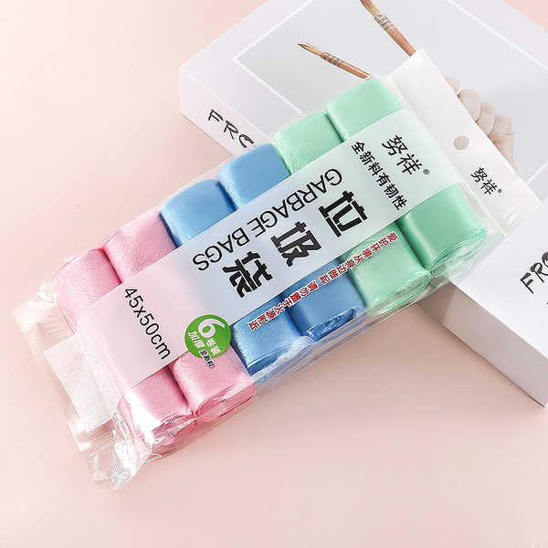 Plastic disposable garbage bag for home use