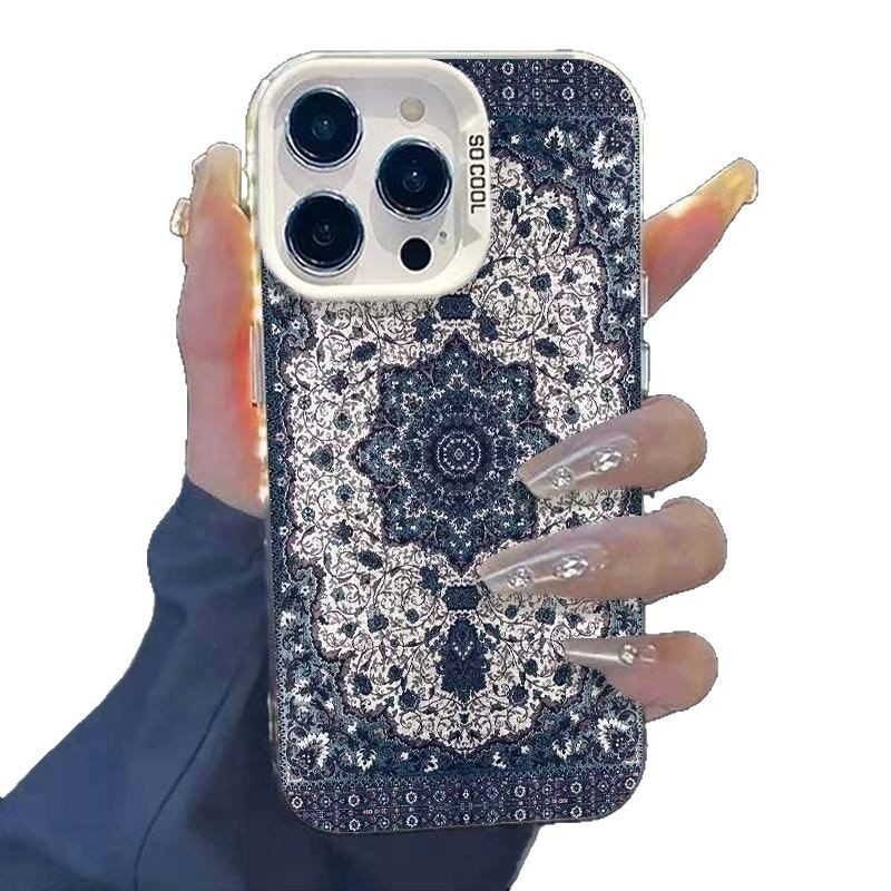 El nuevo patrón de tótem es adecuado para la carcasa del teléfono móvil iphone16 Apple 15promax/14 personalidad 13pro12 Europa y América