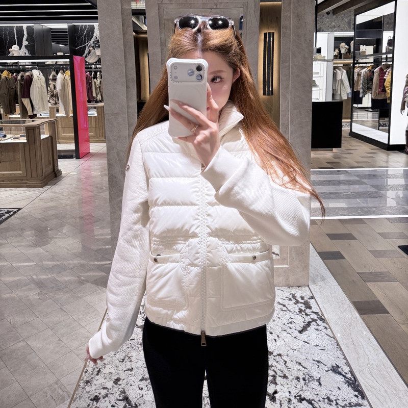 Foreign trade cross-border correct version of the popular M brand cotton zip-up sweatshirt with down jacket outerwear for women