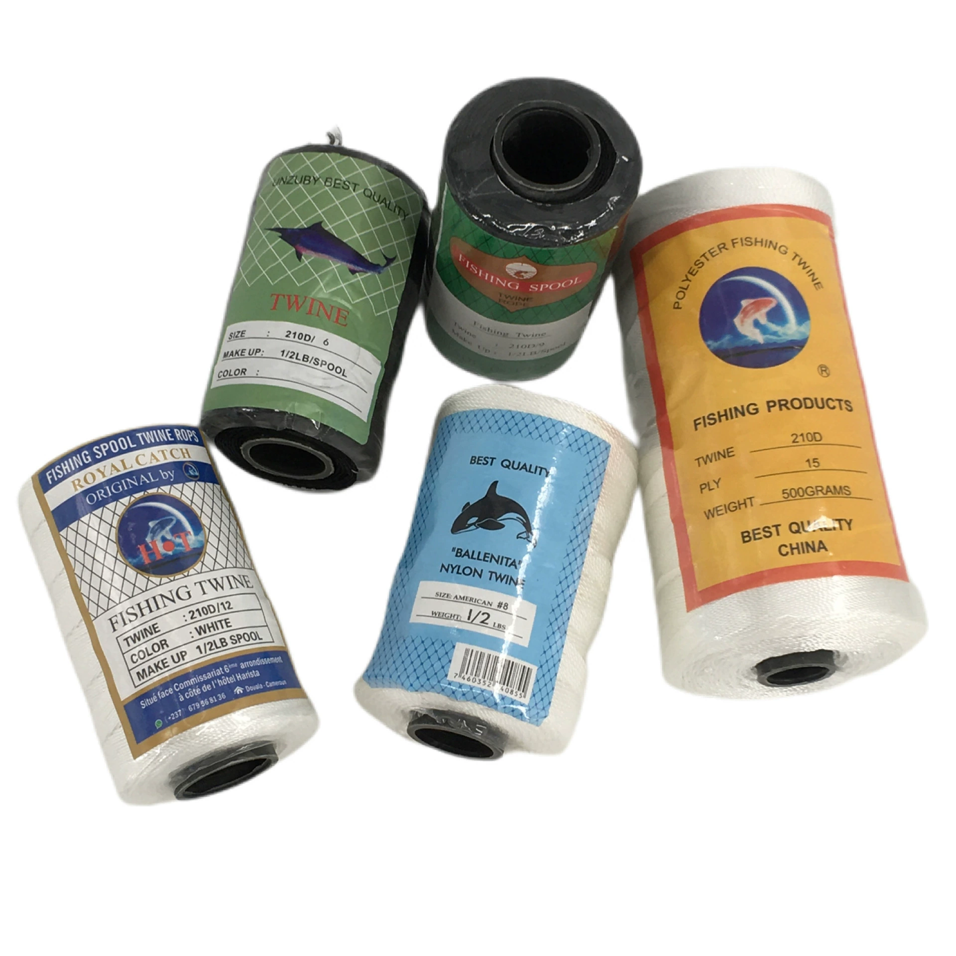 Заводской магазин 210D/2ply-240ply Полипропиленовая полиэфирная нейлоновая леска Цветная дополнительная леска Леска для рыболовной сети