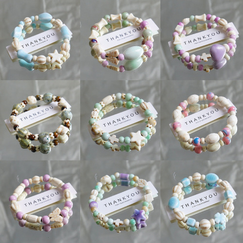 Batch Wholesalers of Jingdezhen Ceramic Bracelets - Ancient Style Beaded Bracelets, Trendy, Fresh, Literary, Sweet, and New Chinese Style Bracelets and Accessory