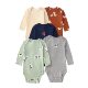 Foreign trade children's clothing Spring and Autumn new infant long-sleeved triangle romper romper five-piece baby jumpsuit cross-border delivery