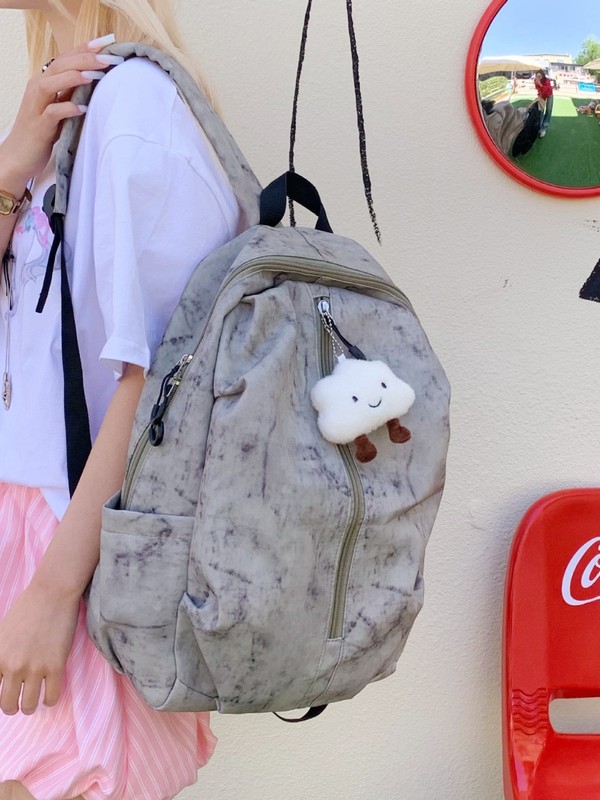 新しいレトロな絞り染めプリントバックパック、男子中学生、高校生、ランドセル、大学生旅行バッグ、学生バッグ、女性|undefined