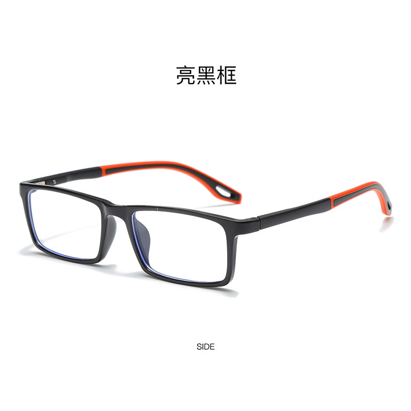 Marco de gafas deportivas colección TR90 anti-deslizante para hombres y mujeres, gafas de luz plana, gafas juveniles anti-luz azul