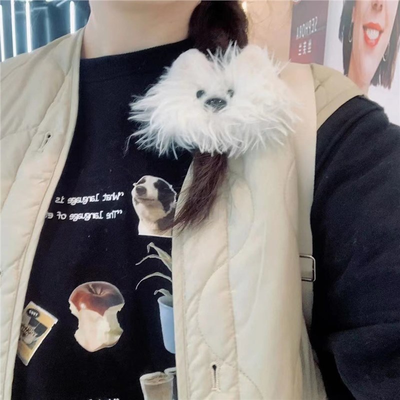 ウエストハイランドヘアクリップ、かわいいぬいぐるみ子犬、ポメラニアン、サモエド、前髪クリップ、サイドクリップ、BBクリップ|undefined