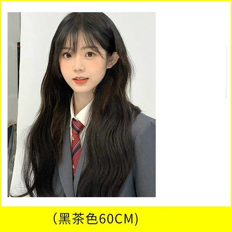 Peruca de mujer cabello largo ondulado cabello largo rizado natural de cabeza completa simulación de cabello invisible cabello largo