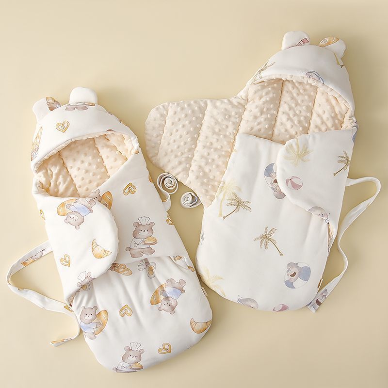 Newborn Pure Cotton Blanket Thickeneded Category a Autumn and Winter Blanket Anti-Jump Butterfly Swaddle Sleeping Bag Delivery Room Bag Single Supplies