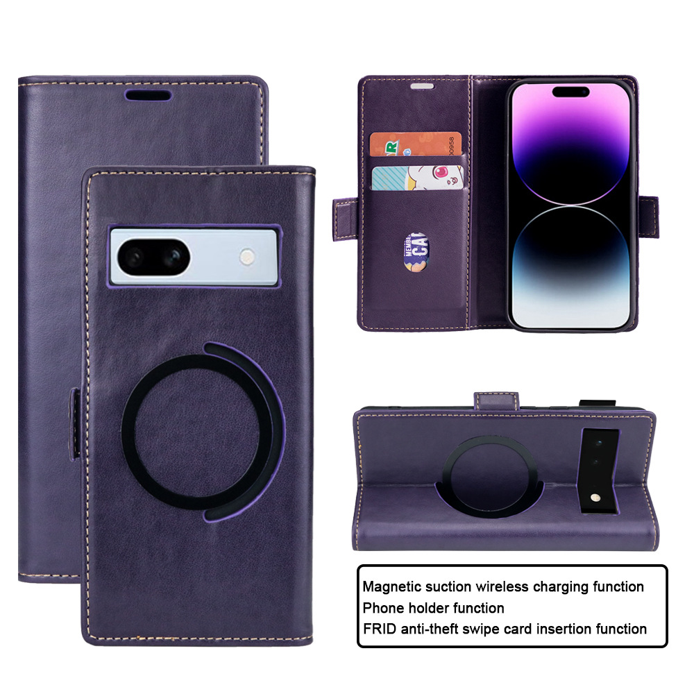 Suitable for Google Pixel9A Magnetic Wireless Charging Mobile Phone Leather Case Google10Proxl Mobile Phone Case Protective Cover