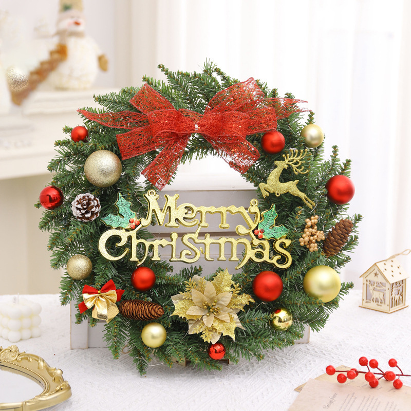 Decoración de Navidad transfronteriza guirnalda de Navidad colgando decoración escena diseño puerta colgante de pared creativo guirnalda