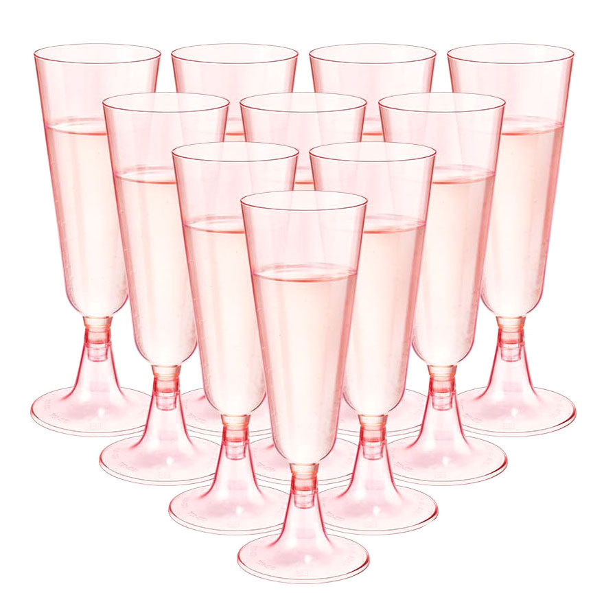 Copa de champán de plástico dorada, copa de cóctel desechable, copa transparente para vino tinto, copa para soda y martini