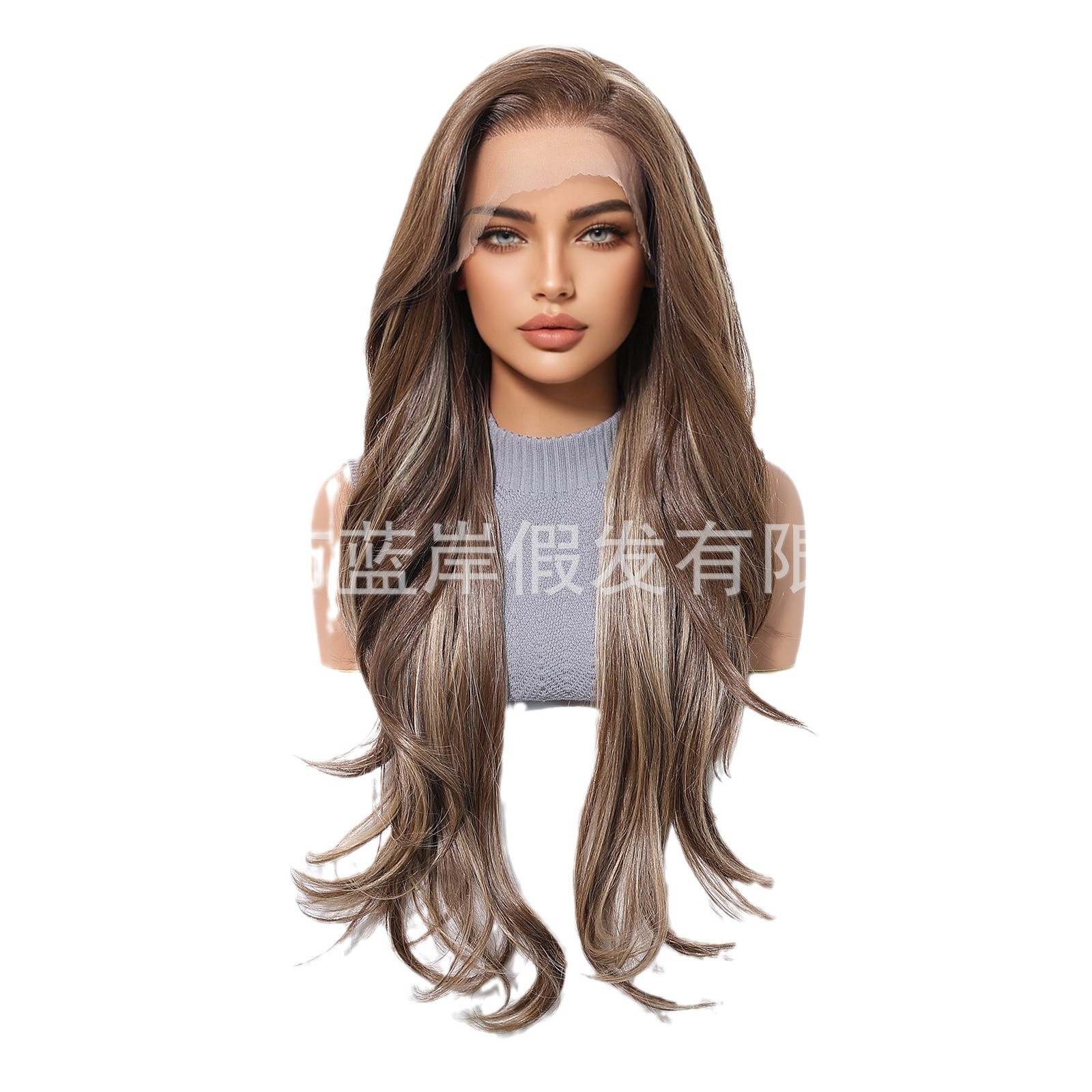 Peluca de encaje de seda importada 13*6 área grande con costura libre, forma secundaria, cómoda y transpirable, cabello largo y rizado 30inch